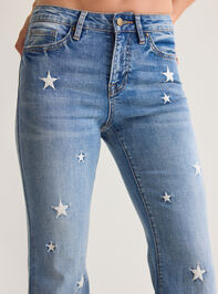 Jessica High Rise Star Embroidered Jeans Detail 3 - AS Kids