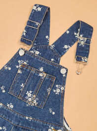 Layla Floral Barrel Jean Overall Detail 4 - AS Kids