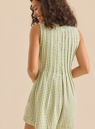 Evie Gingham Denim Romper Detail 5 - ALTAR'D STATE KIDS