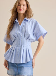 Alexis Stripe Pleated Top Detail 3 - ALTAR'D STATE KIDS