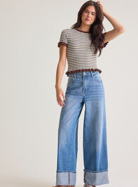 Rylan Striped Knit Tee Detail 2 - AS Kids