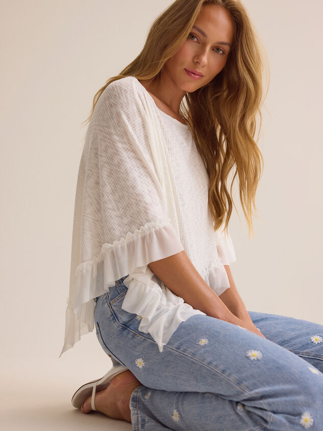 Sloane Asymmetrical Ruffle Poncho - AS Kids