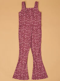 Katie Floral Flare Jumpsuit Detail 4 - AS Kids