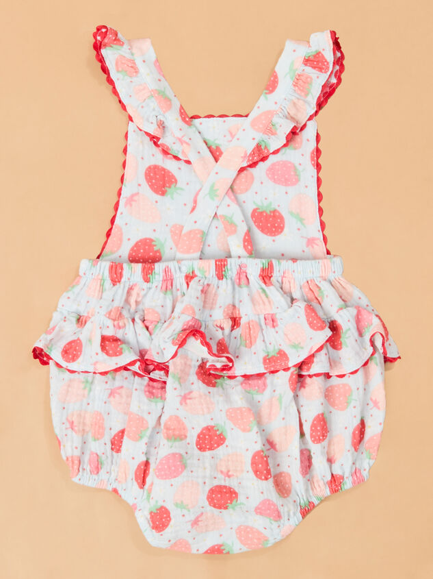 Sutton Strawberry Ricrac Sunsuit Detail 3 - ALTAR'D STATE KIDS