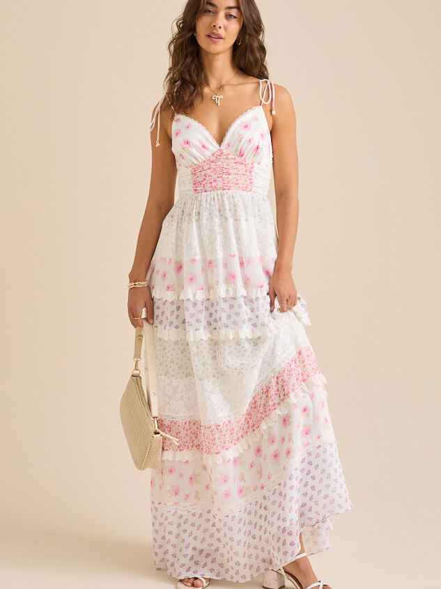 Addie Floral Maxi Dress Detail 3 - AS Kids