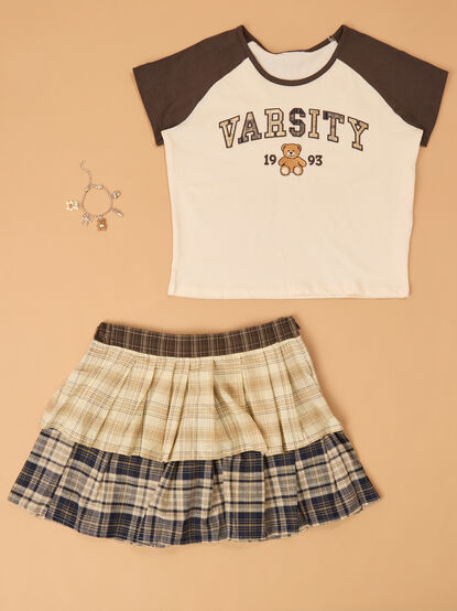 Vivian Varsity Plaid Set - AS Kids