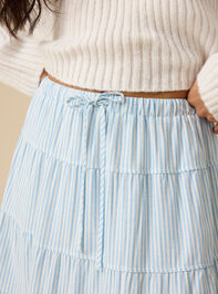 Lucy Striped Linen Skirt Detail 2 - ALTAR'D STATE KIDS