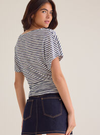 Edith Asymmetrical Stripe Top Detail 5 - AS Kids