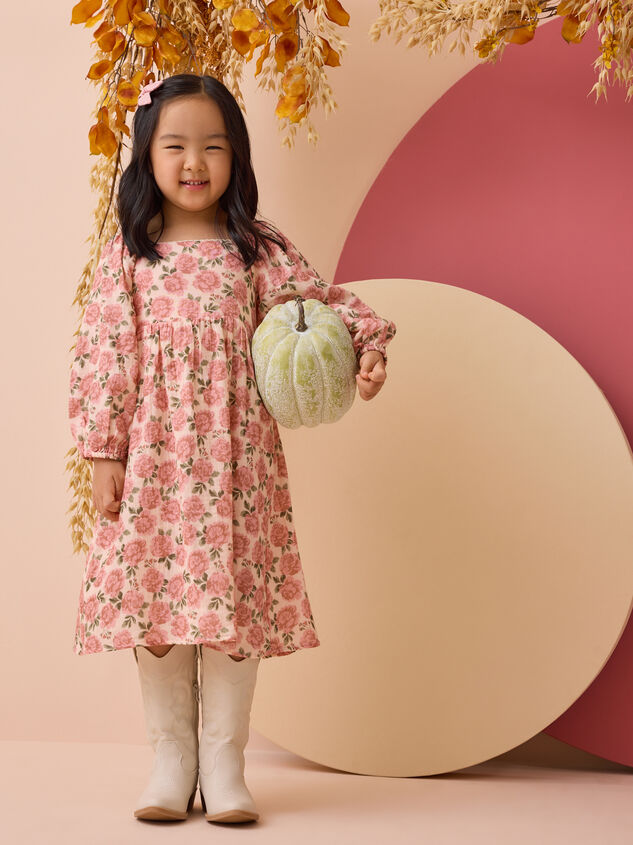 Zainy Floral Midi Toddler Dress - AS Kids