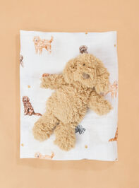 Doodle Swaddle & Rattle Set by Mudpie Detail 3 - ALTAR'D STATE KIDS