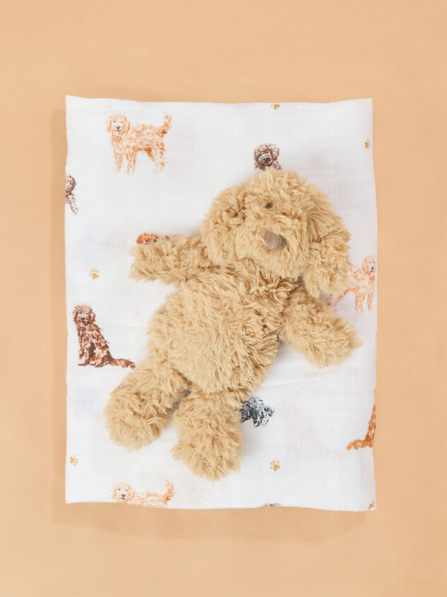 Doodle Swaddle & Rattle Set by Mudpie Detail 3 - ALTAR'D STATE KIDS