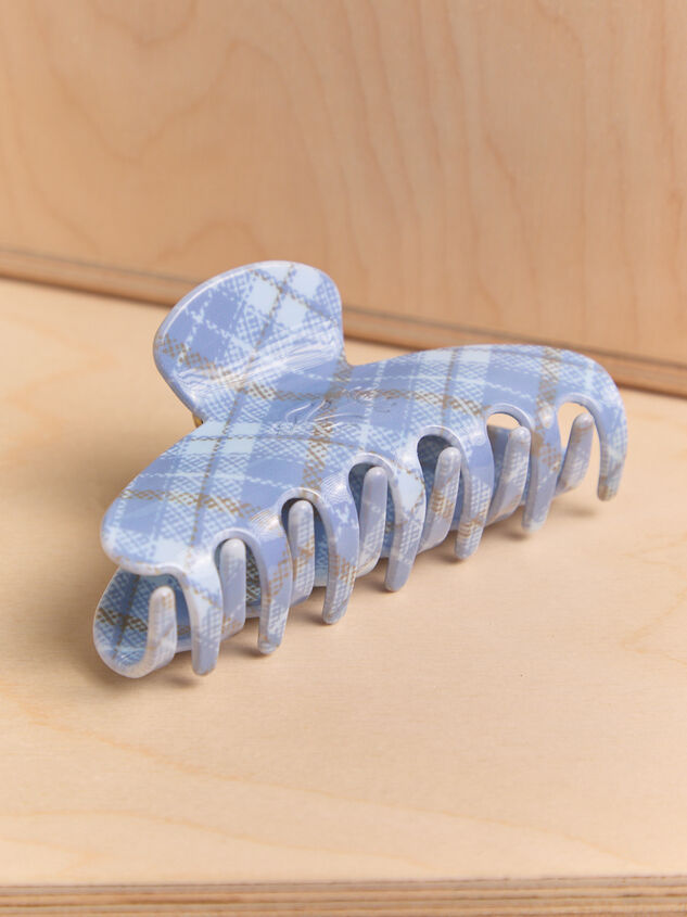 Varsity Plaid Claw Clip Detail 2 - AS Kids
