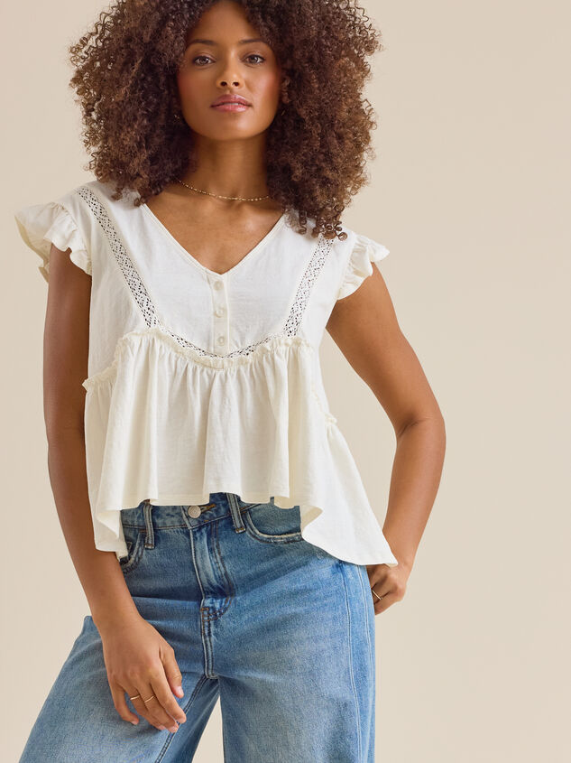 Zaya Boho Henley Top Detail 3 - AS Kids