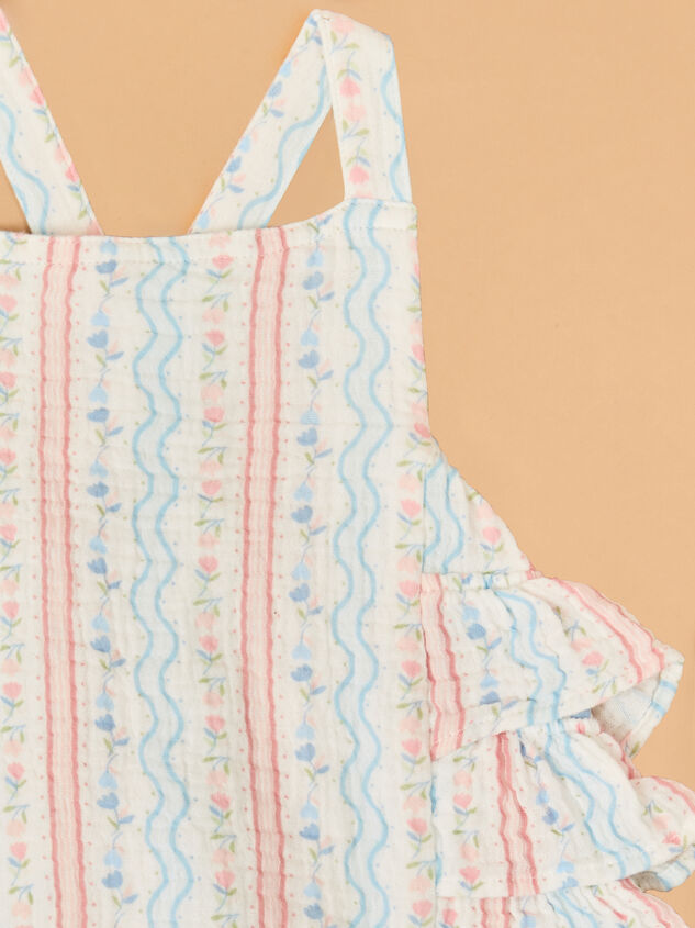 Tulip Stripe Ruffle Sunsuit Detail 2 - AS Kids