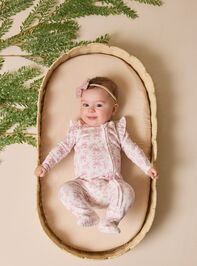 Bonnie Bows Toile Ruffle Footie - ALTAR'D STATE KIDS