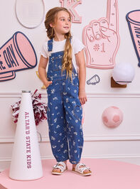 Layla Floral Barrel Jean Overall - AS Kids