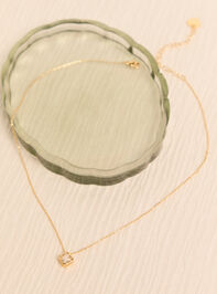 18K Gold Glitz Clover Necklace Detail 2 - AS Kids