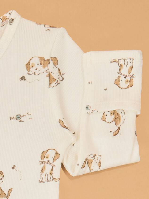 Explorer Puppies Long Sleeve Footie Detail 4 - AS Kids