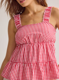 Kelly Gingham Babydoll Tank Detail 2 - ALTAR'D STATE KIDS