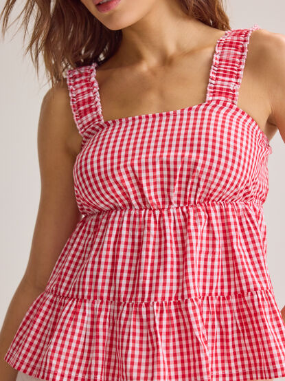 Kelly Gingham Babydoll Tank - ALTAR'D STATE KIDS