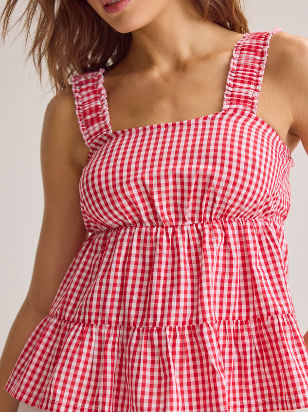 Kelly Gingham Babydoll Tank Detail 2 - ALTAR'D STATE KIDS
