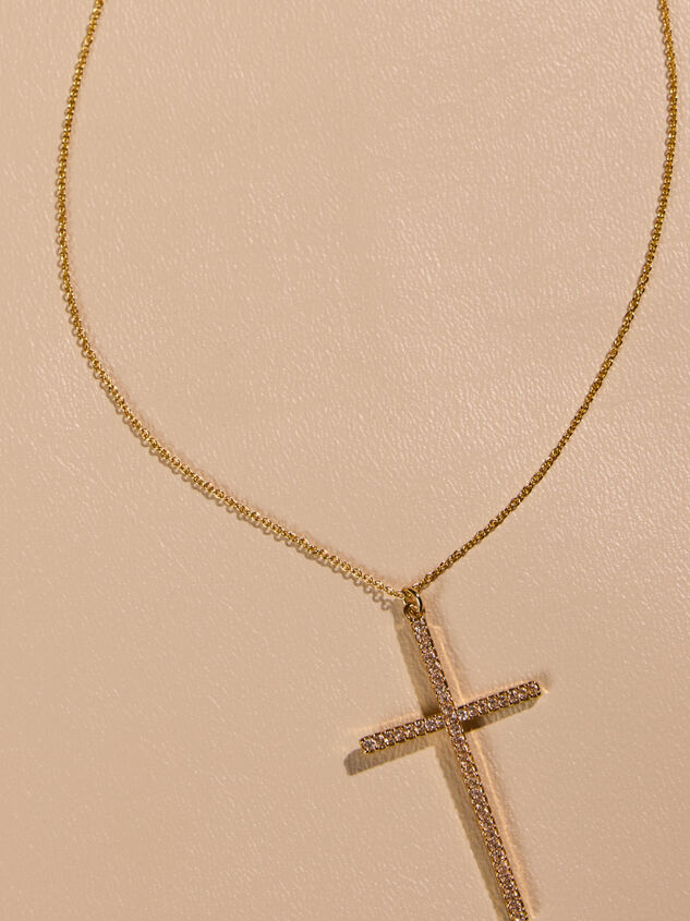 18K Gold Large Cross Charm Necklace - ALTAR'D STATE KIDS