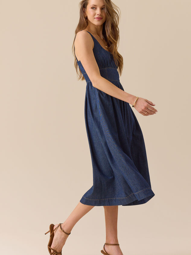 Janice Denim Midi Dress Detail 3 - ALTAR'D STATE KIDS