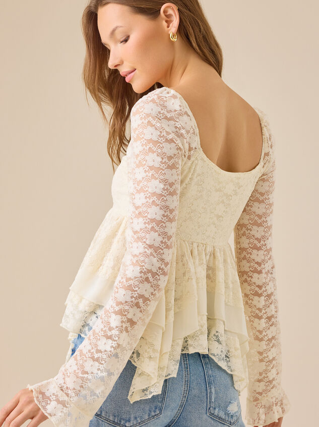 Lillian Lace Babydoll Top Detail 2 - ALTAR'D STATE KIDS
