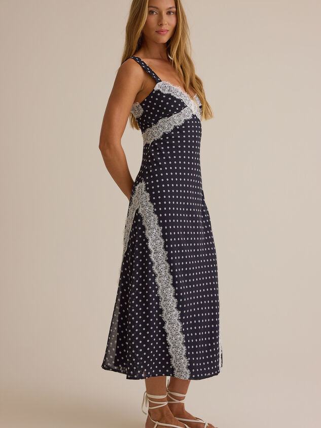 Chelsea Lace Trim Midi Dress Detail 5 - AS Kids