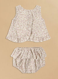 Helene Floral Top and Bloomer Set by Quincy Mae Detail 2 - ALTAR'D STATE KIDS
