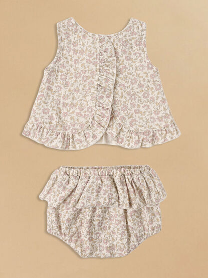 Helene Floral Top and Bloomer Set by Quincy Mae - ALTAR'D STATE KIDS