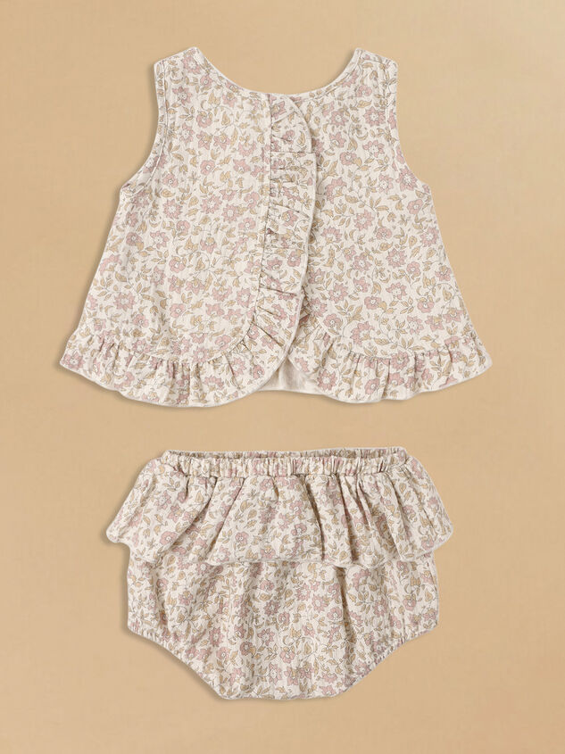 Helene Floral Top and Bloomer Set by Quincy Mae Detail 2 - ALTAR'D STATE KIDS