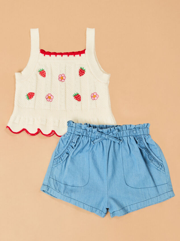 Claire Crochet Tank with Chambray Short Set - ALTAR'D STATE KIDS