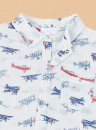 Vintage Planes Polo and Shorts Set Detail 2 - AS Kids