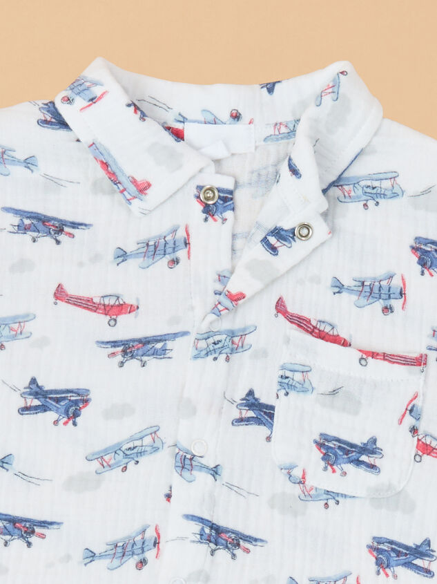 Vintage Planes Polo and Shorts Set Detail 2 - AS Kids