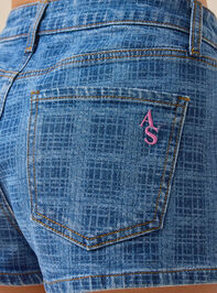 Elsie Plaid Denim Shorts Detail 6 - ALTAR'D STATE KIDS