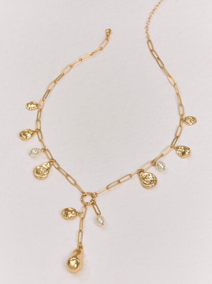 Melted Gold Pearl Necklace - AS Kids