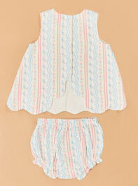 Tulip Stripe Scallop Back Bubble Detail 3 - AS Kids