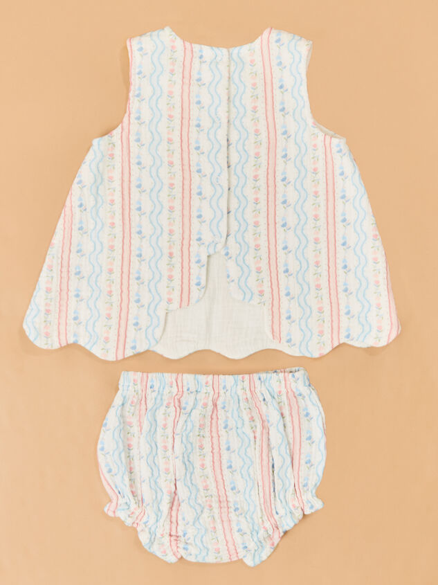 Tulip Stripe Scallop Back Bubble Detail 3 - AS Kids