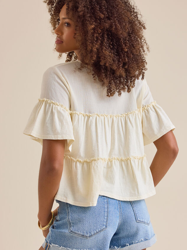 Calliope Tiered Babydoll Top Detail 4 - AS Kids