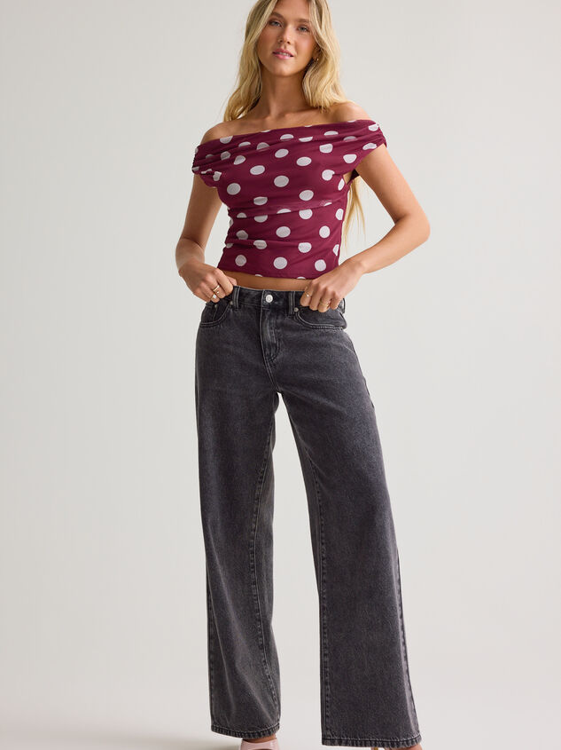 Nola Off-Shoulder Dot Top Detail 2 - AS Kids