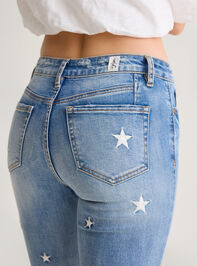 Jessica High Rise Star Embroidered Jeans Detail 7 - AS Kids