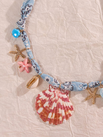 Bandana Shell Charm Necklace - ALTAR'D STATE KIDS