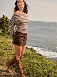 Vivienne Suede Mini Skirt Detail 3 - AS Kids