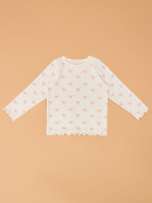 Bailey Bow Long Sleeve Top Detail 3 - AS Kids