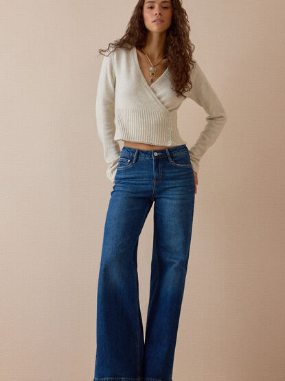 Ciela Wrap Button Side Sweater - AS Kids