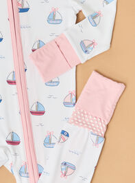 Bubble Sailboat Ruffle Sleeper Detail 2 - ALTAR'D STATE KIDS