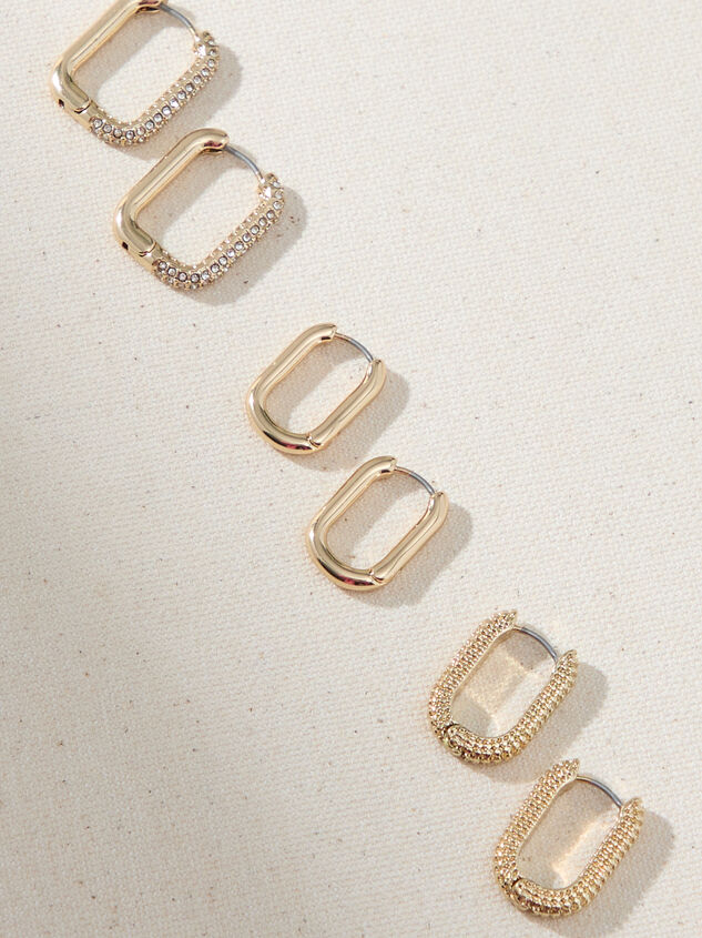 Oval Hoop Earring Set Detail 2 - AS Kids