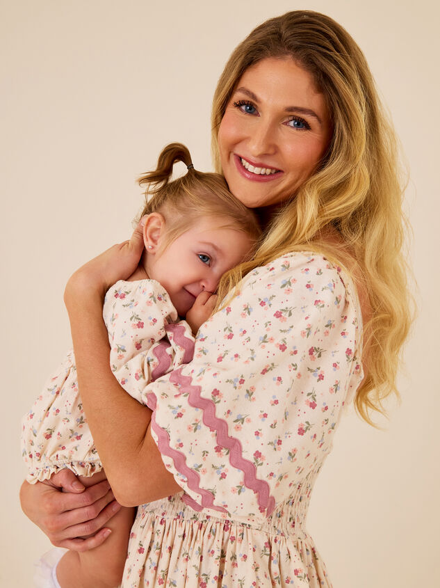 Zoey Floral Mama Dress Detail 2 - ALTAR'D STATE KIDS