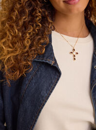 Coin Pearl Cross Necklace - AS Kids